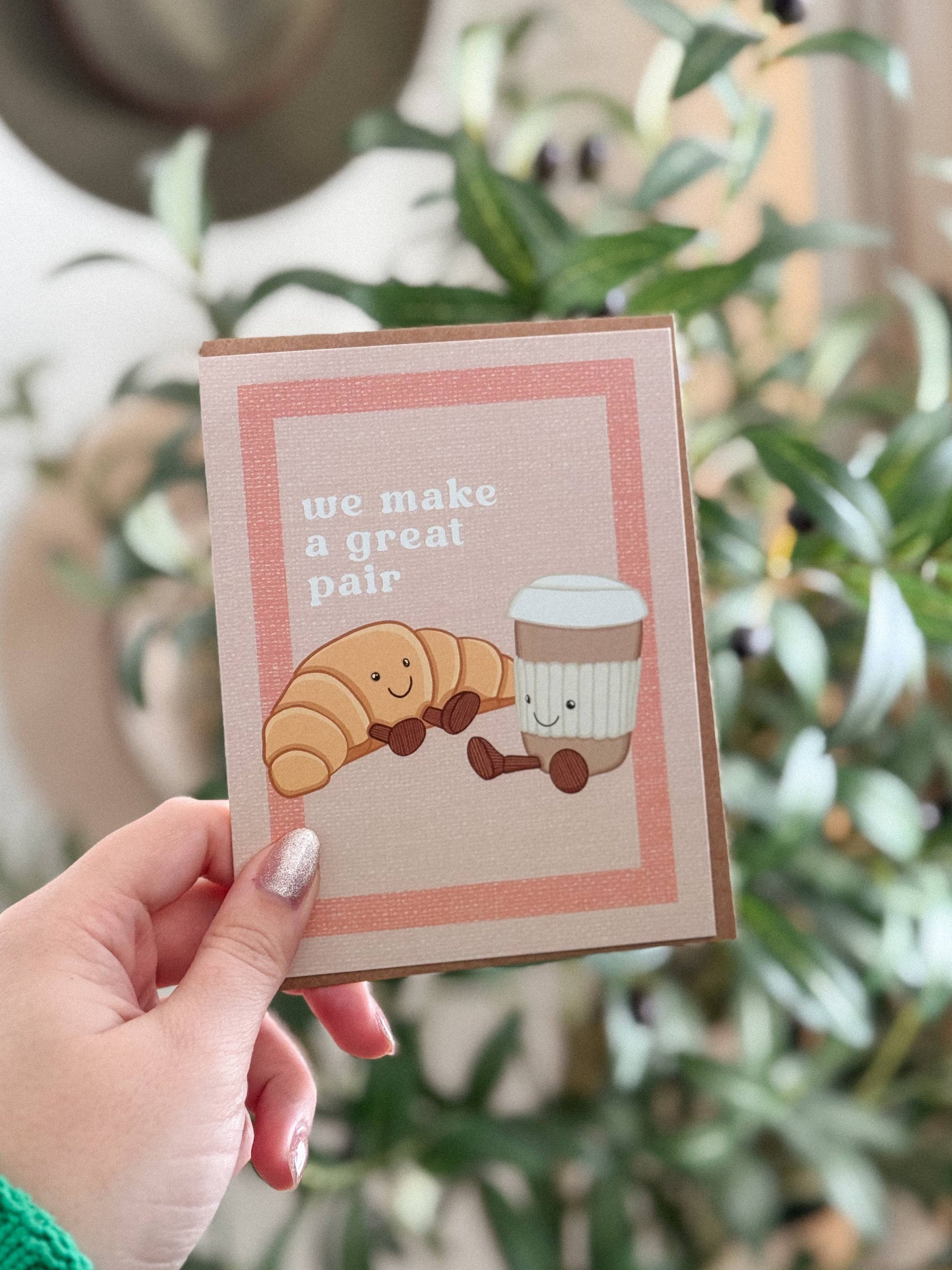 Great Pair Croissant + Latte Jellycat Card