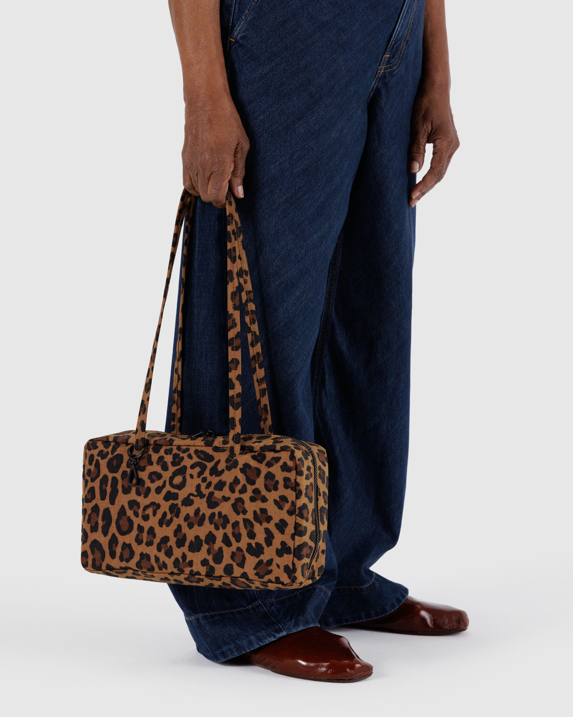 BAGGU Nylon Bowler Bag - Leopard