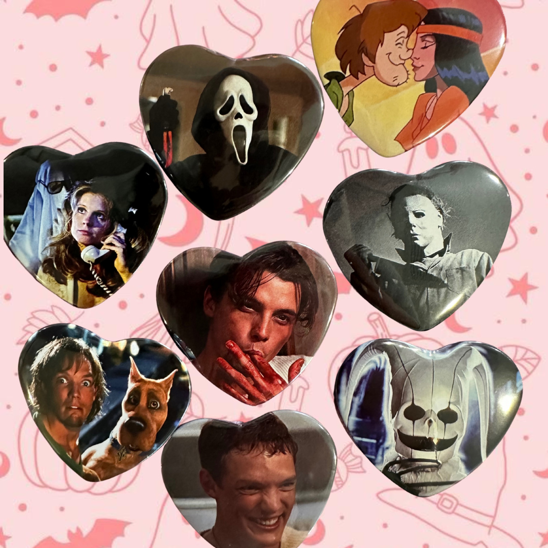 Caffeinated Coven Co. Spooky Heart Buttons