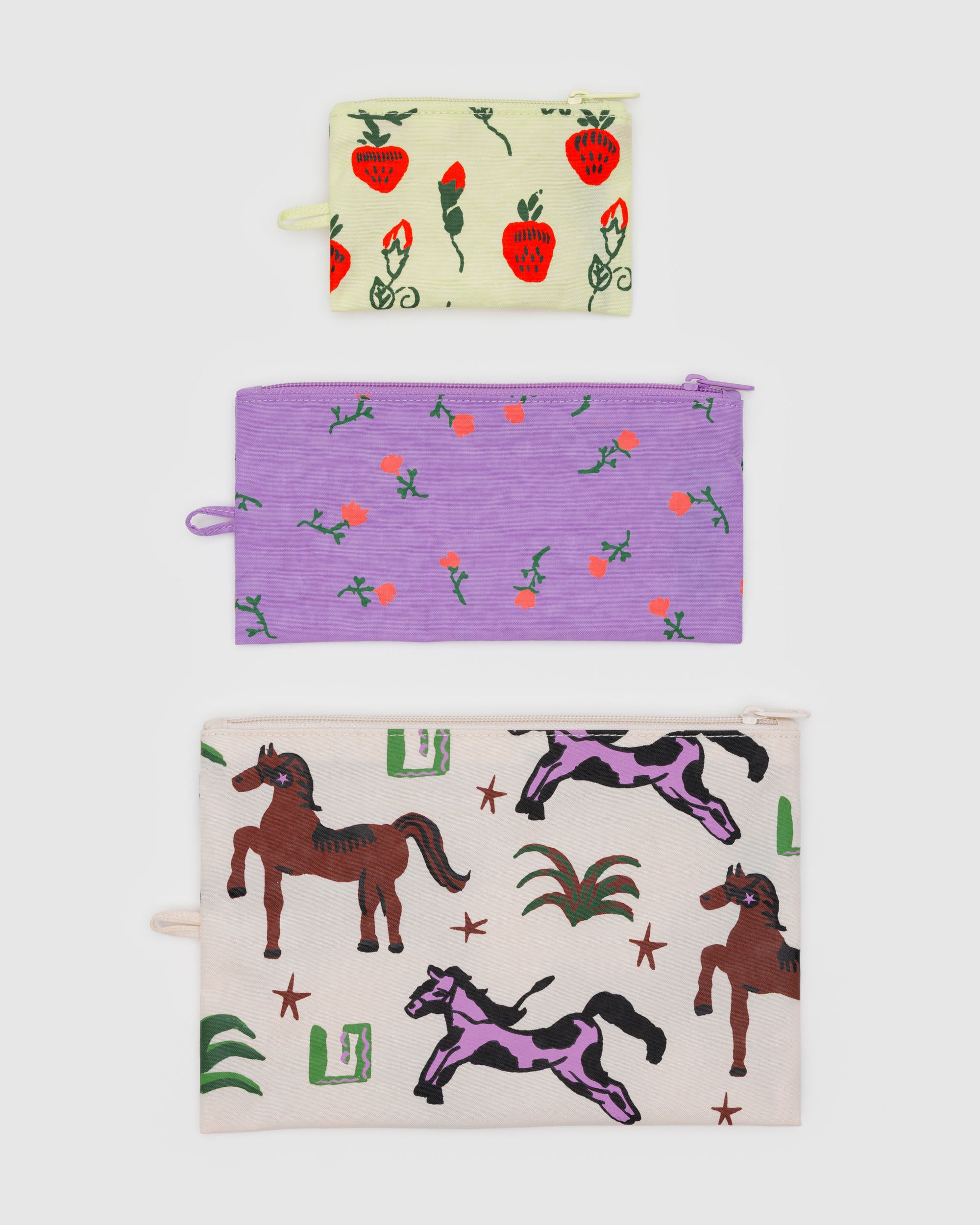 BAGGU Flat Pouch Set - Painted Prairie