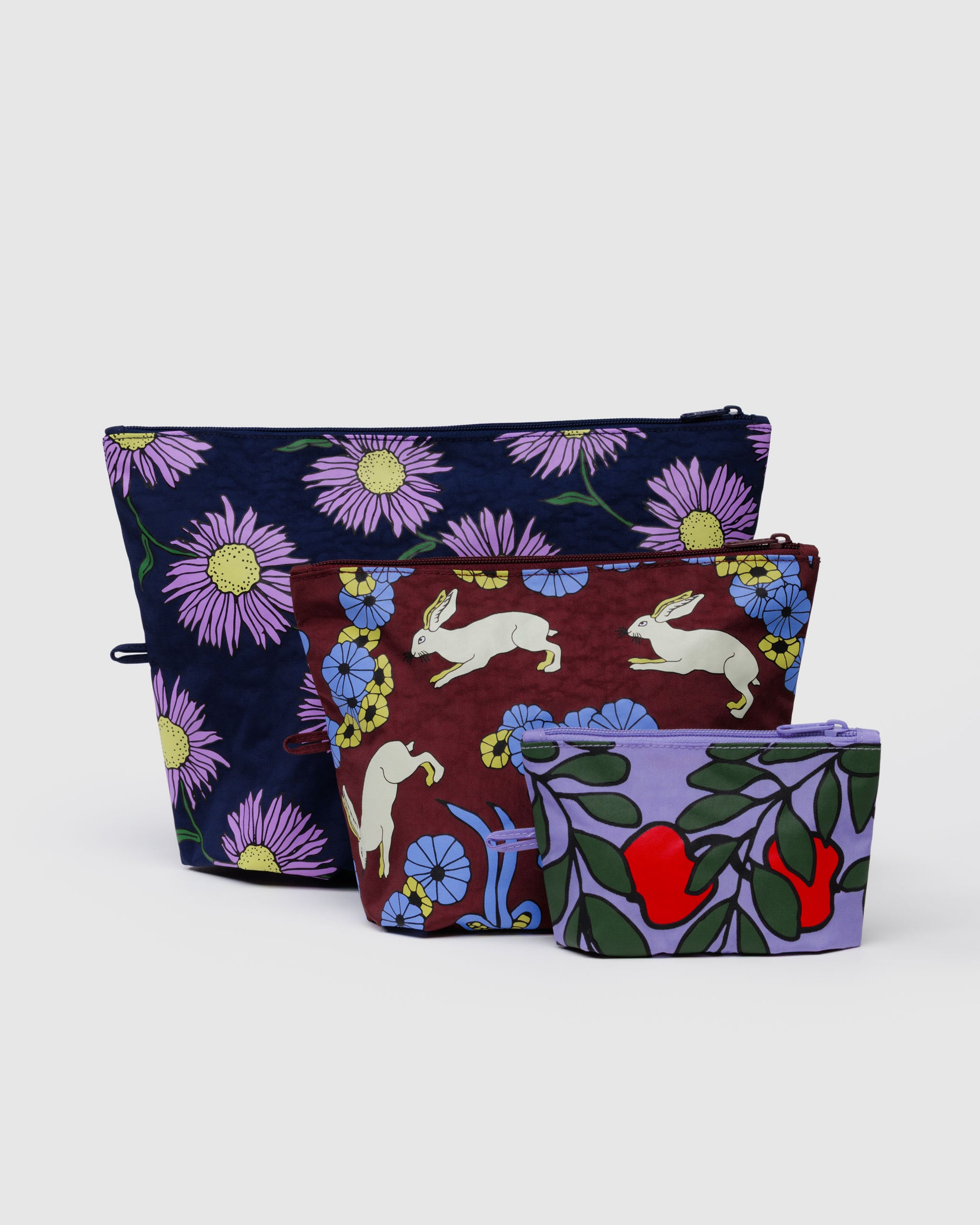 BAGGU Go Pouch Set - Night Orchard