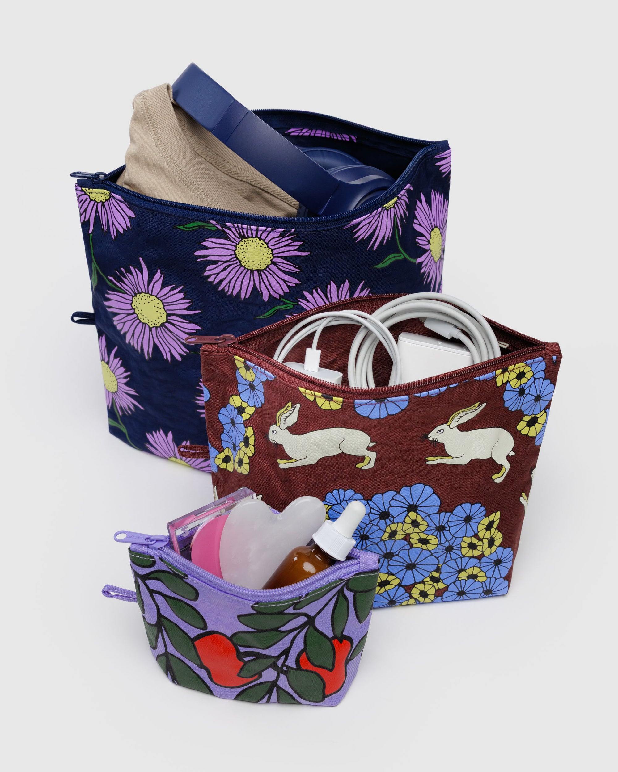 BAGGU Go Pouch Set - Night Orchard