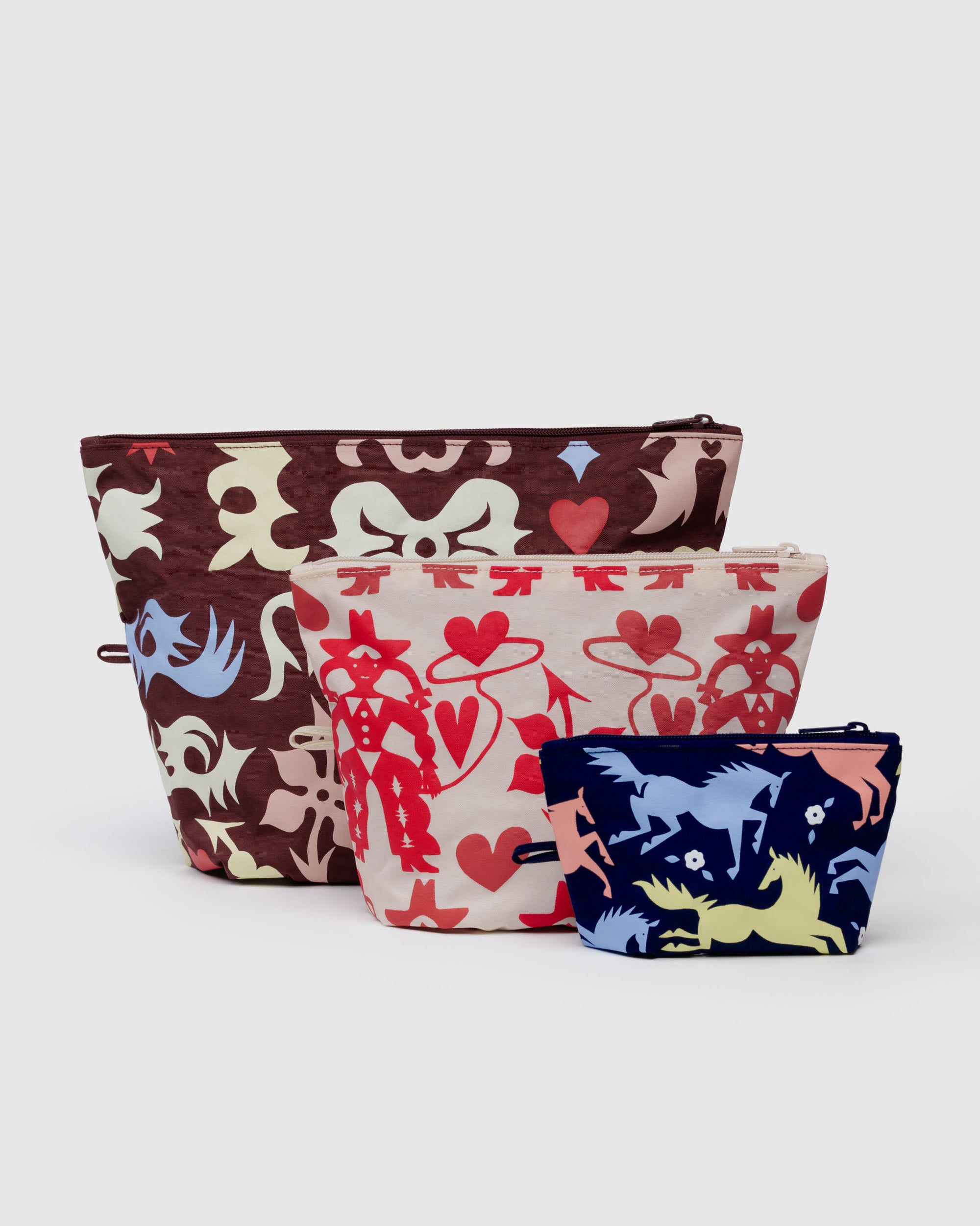 BAGGU Go Pouch Set - Western Cut-Outs