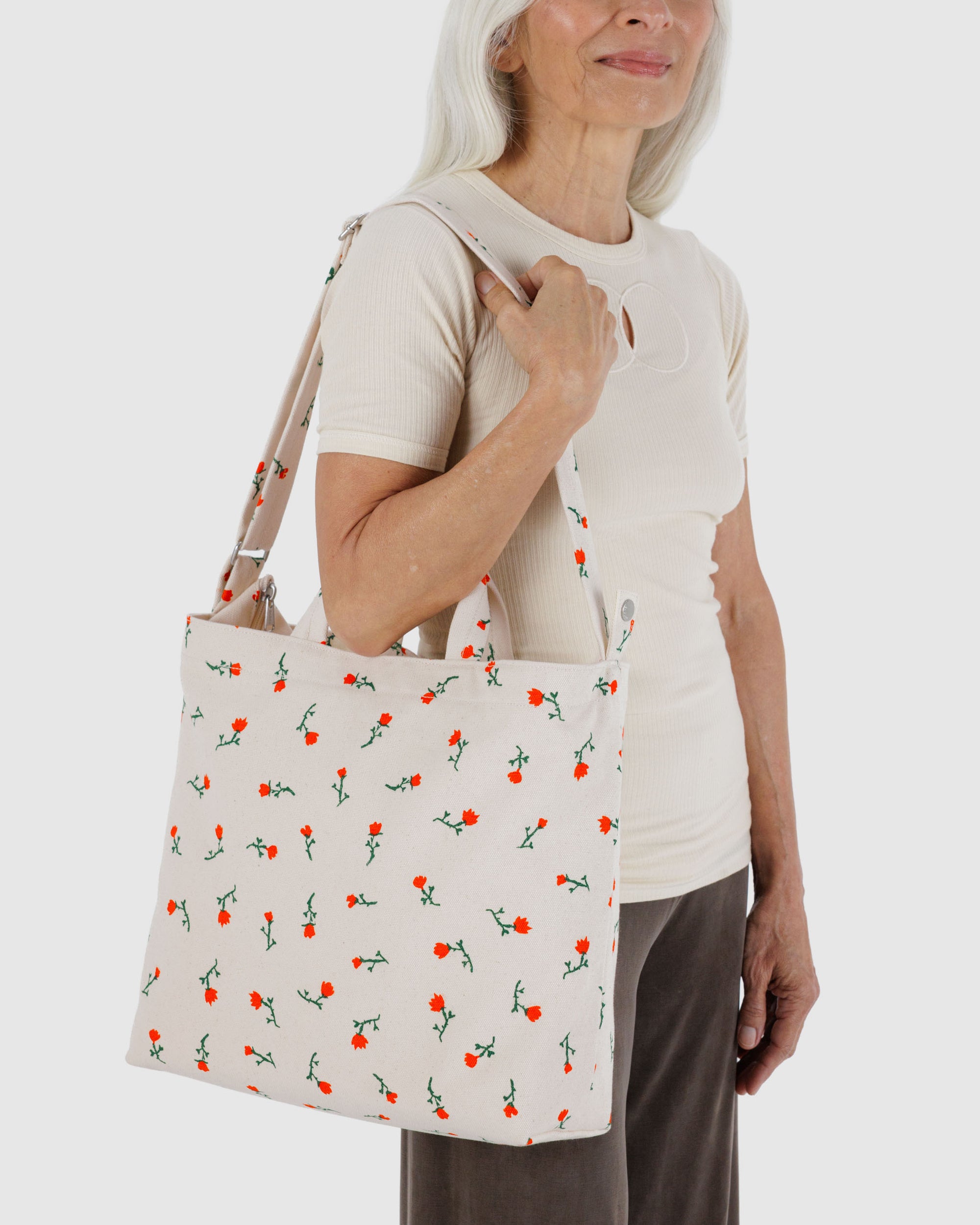 BAGGU Horizontal Zip Duck Bag - Painted Wildflowers