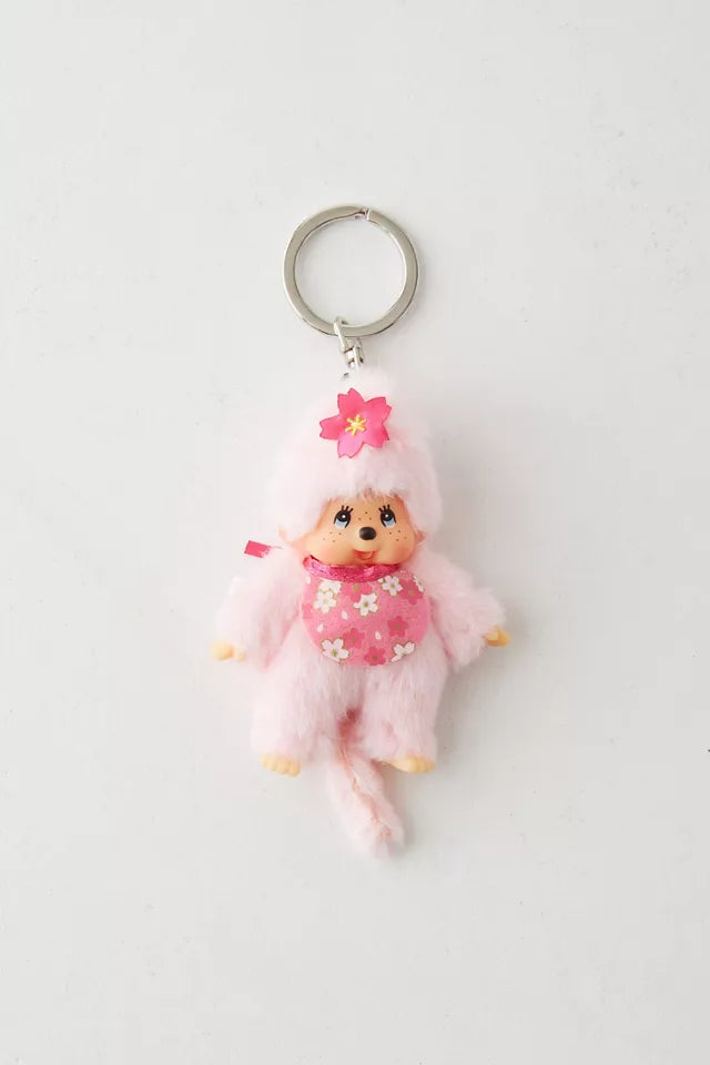 Monchhichi Cherry Blossom Keychain