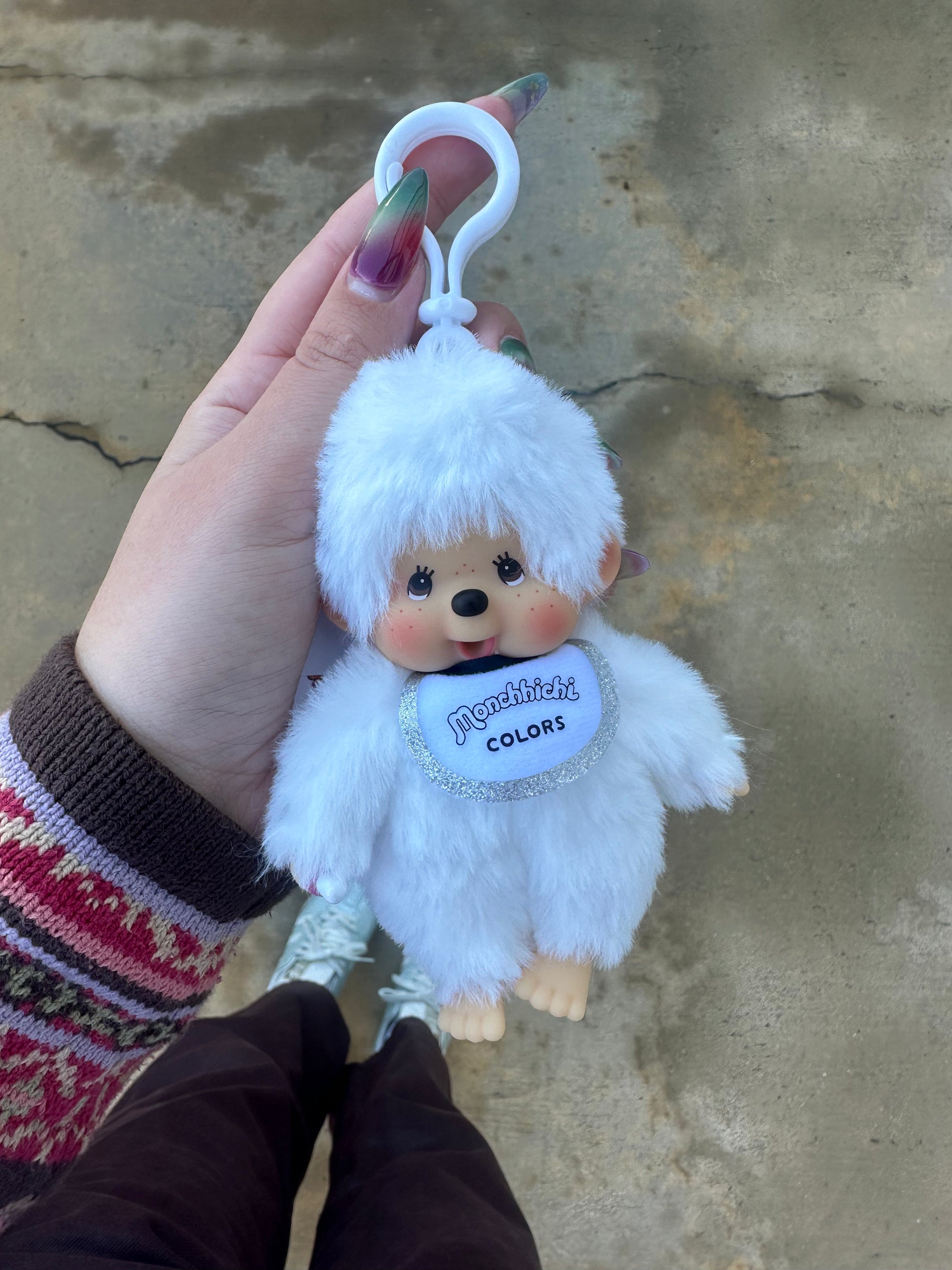 Monchhichi Colors White Bag Charm