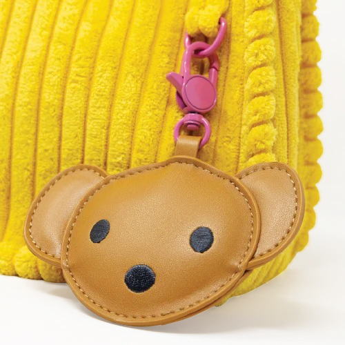Miffy Corduroy Baguette Crossbody Bag with Bag Charm