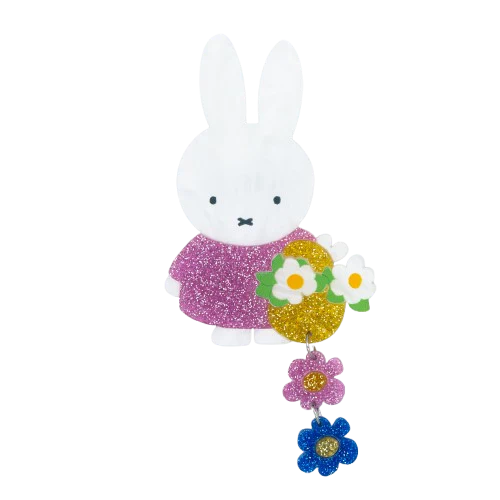 Miffy Flower Dangles Acrylic Collectible Pin