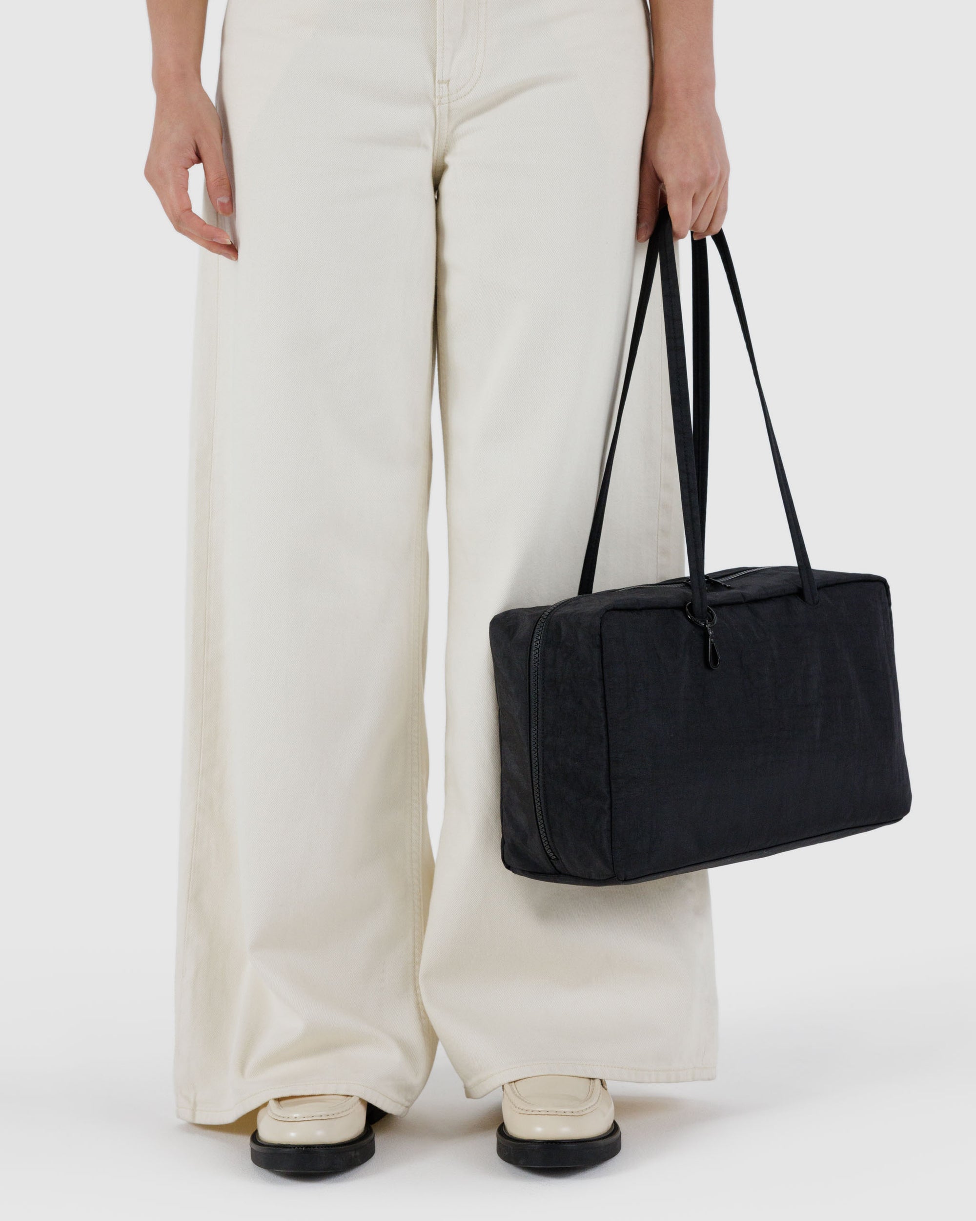 BAGGU Medium Nylon Bowler Bag - Black