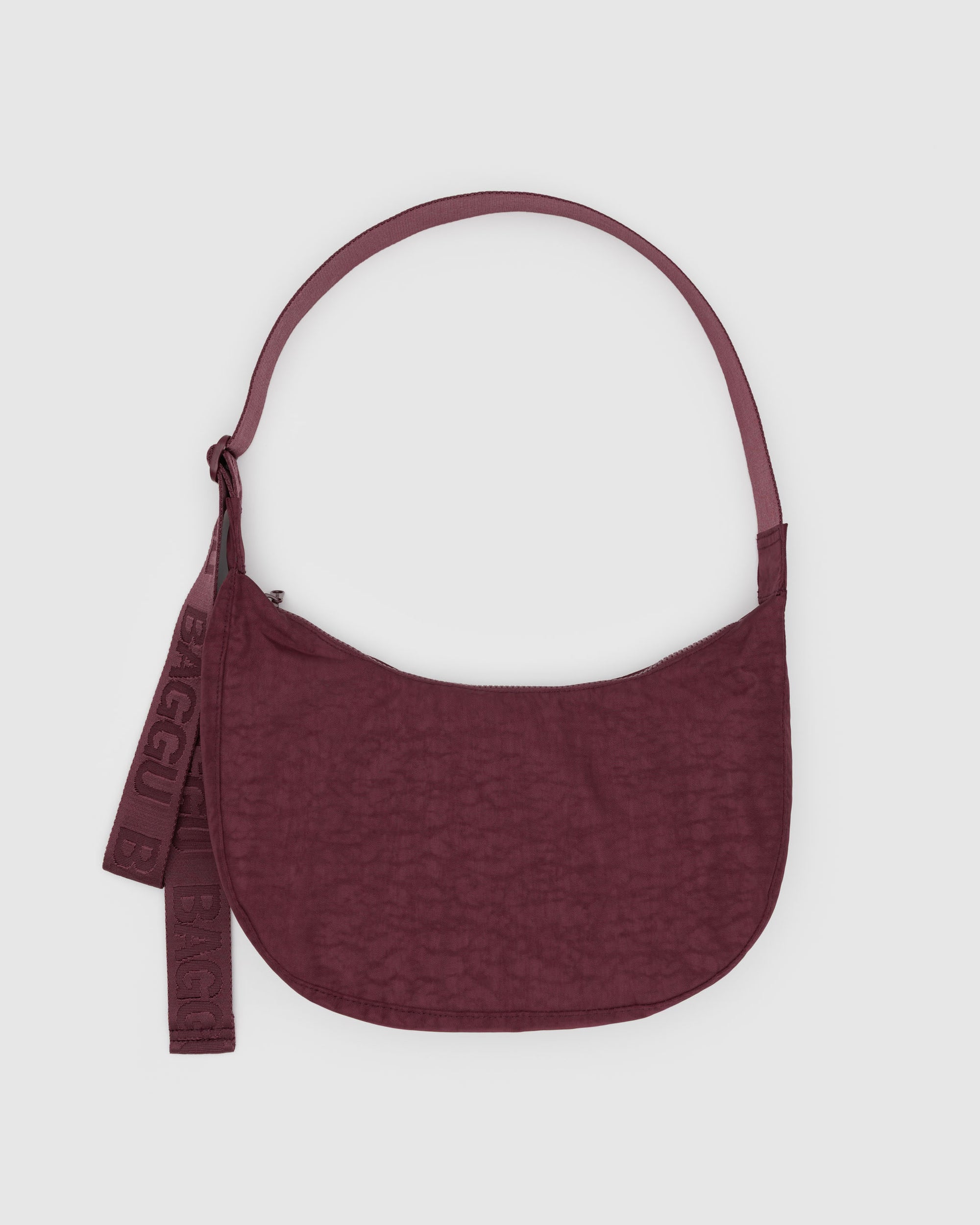 BAGGU Medium Nylon Crescent Bag - Mahogany