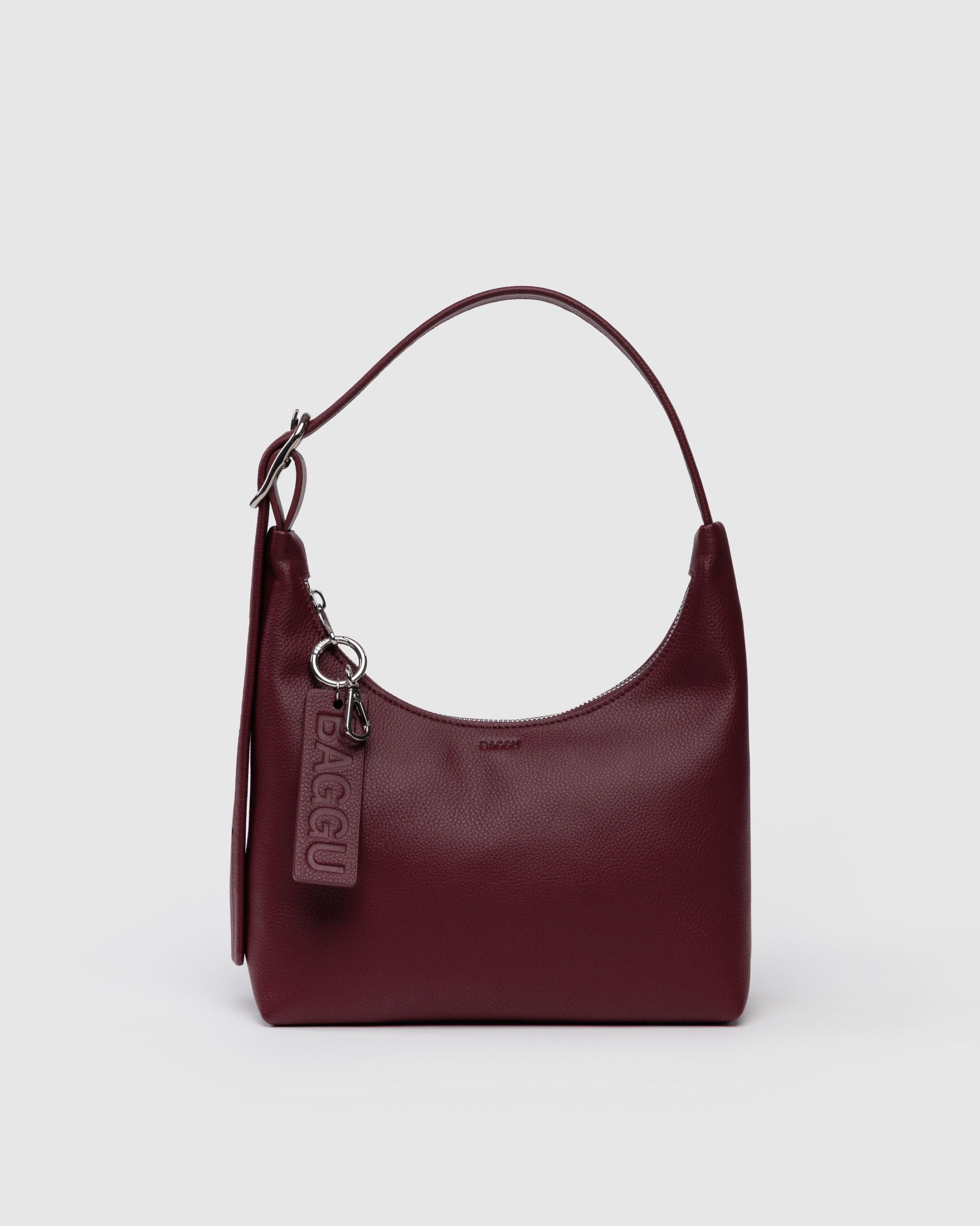 BAGGU Mini Recycled Leather Shoulder Bag - Mahogany