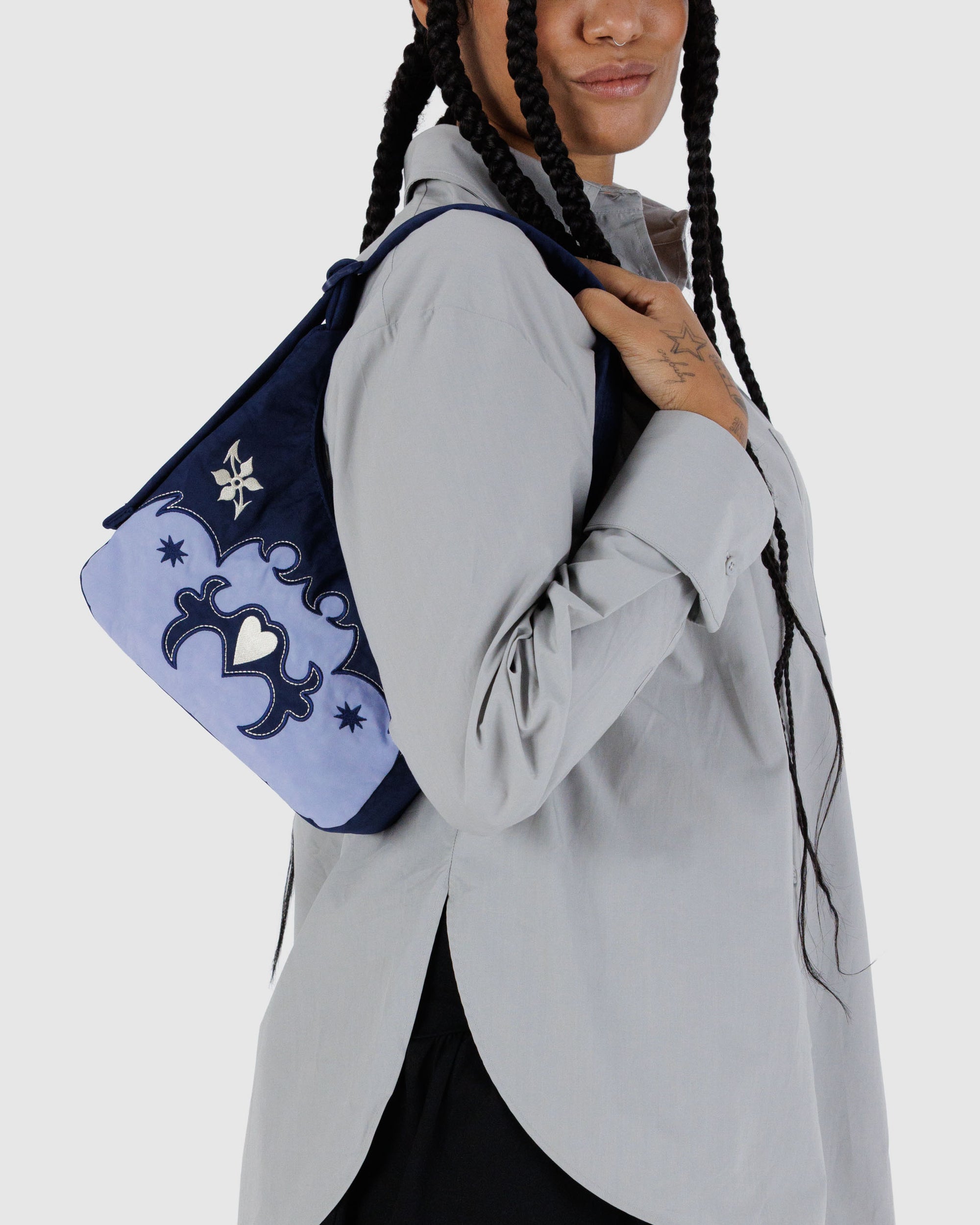 BAGGU Mini Nylon Shoulder Bag - Western Applique