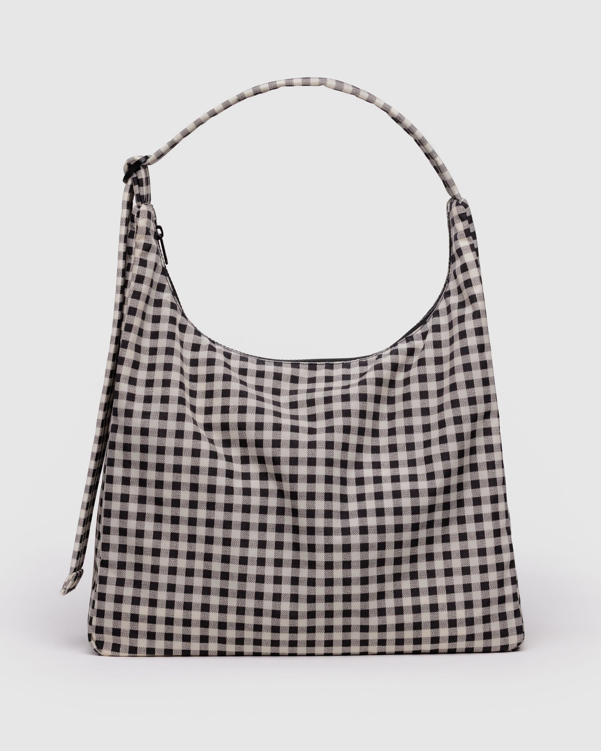 BAGGU Nylon Shoulder Bag - Black & White Gingham