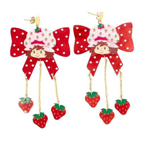 Strawberry Shortcake™ Bow Berries Acrylic Earrings