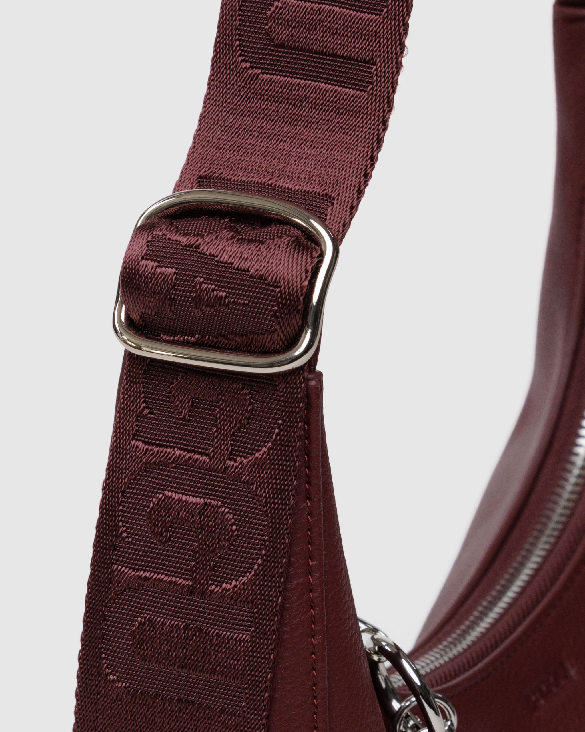 BAGGU Small Recycled Leather Crescent Bag - Mahogany