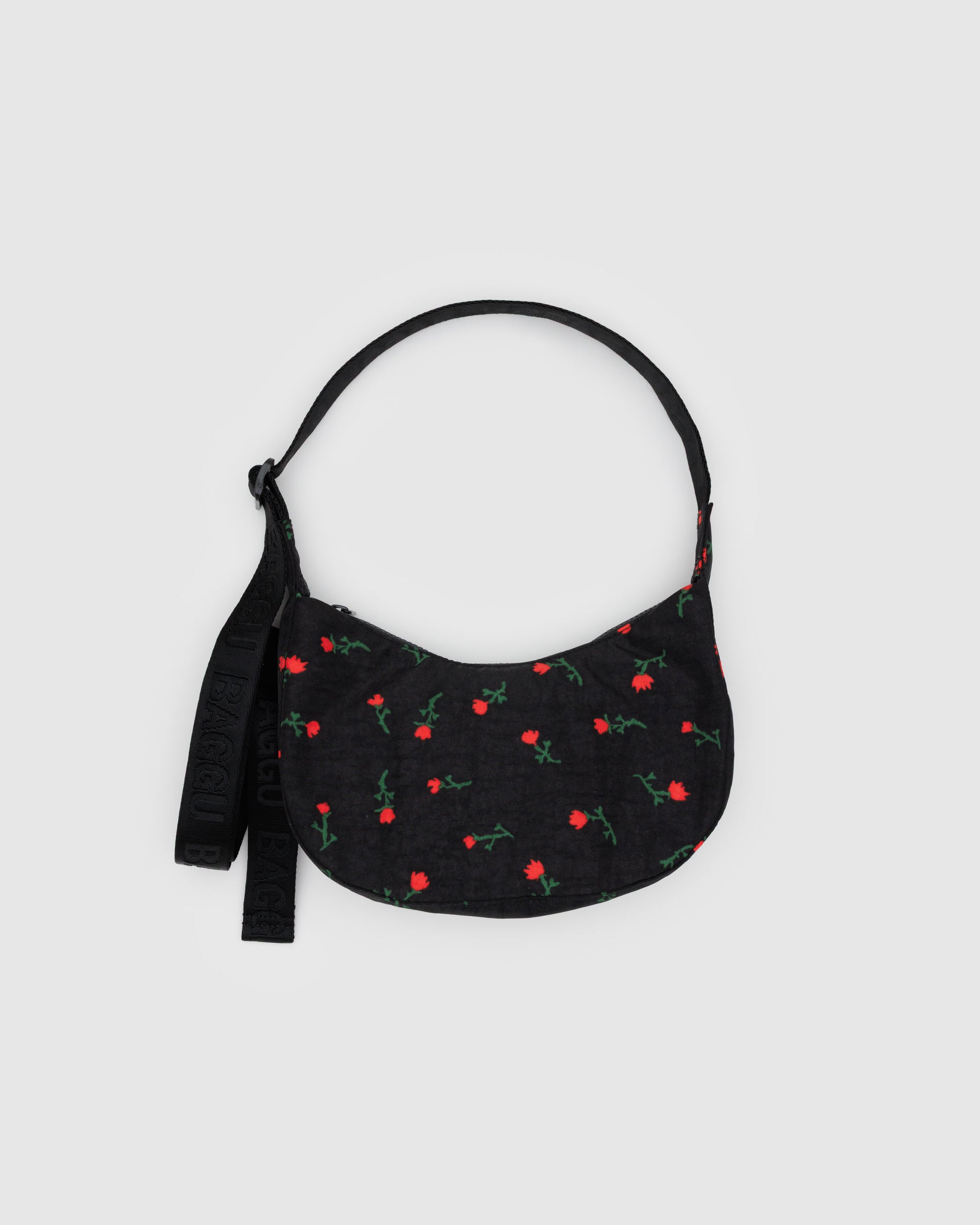 BAGGU Small Nylon Crescent Bag - Painted Wildflower