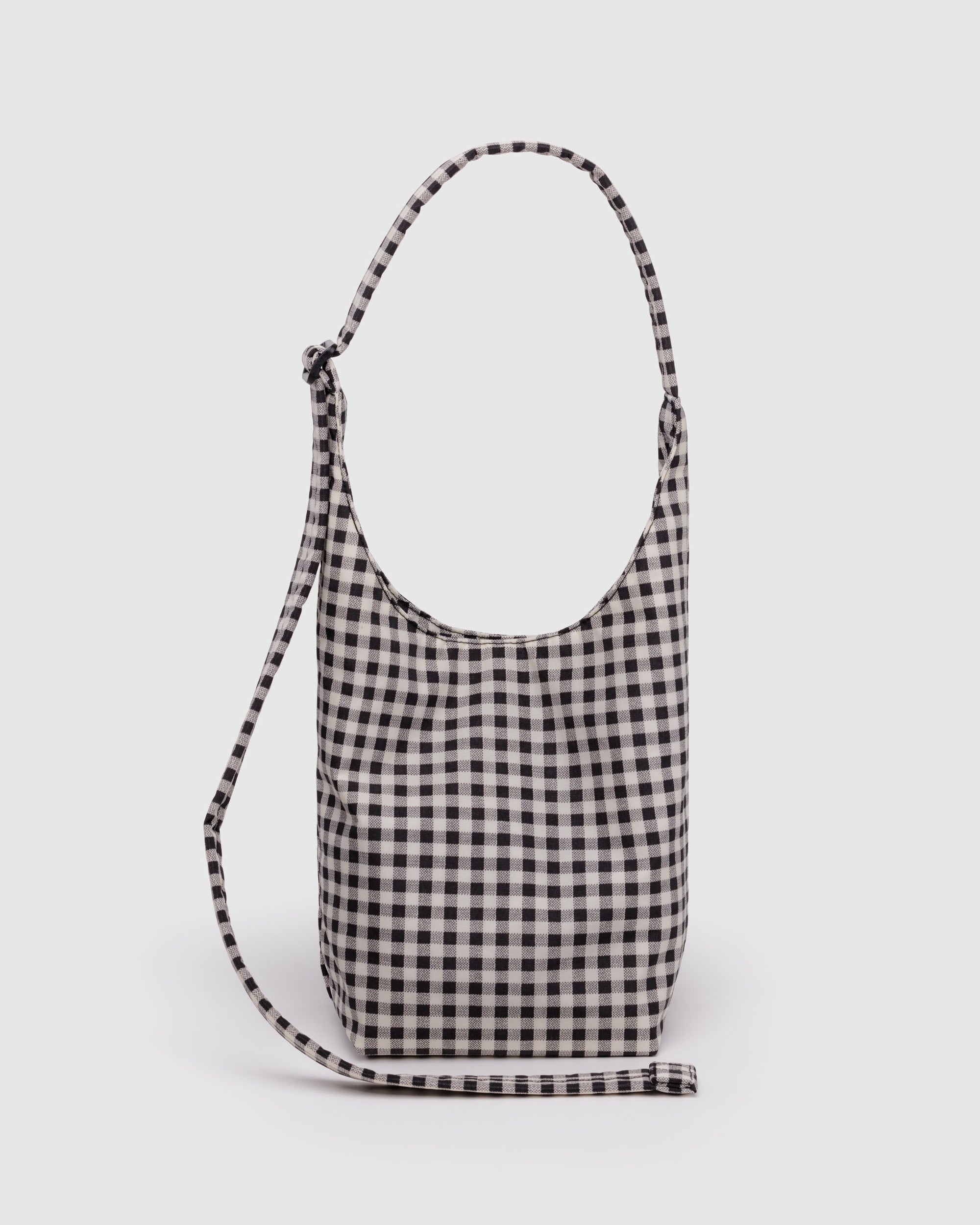 BAGGU Small Nylon Sling - Black & White Gingham