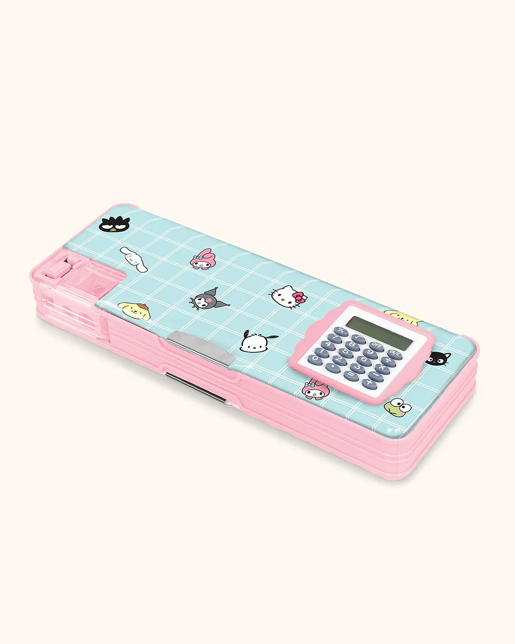Hello Kitty And Friends Blue Grid Pencil Case