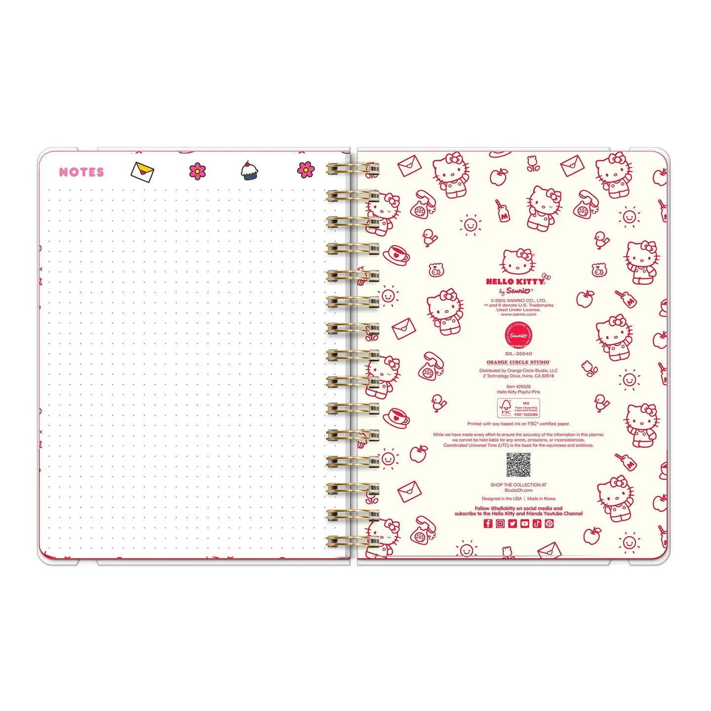 2026 Hello Kitty Playful Pink Planner