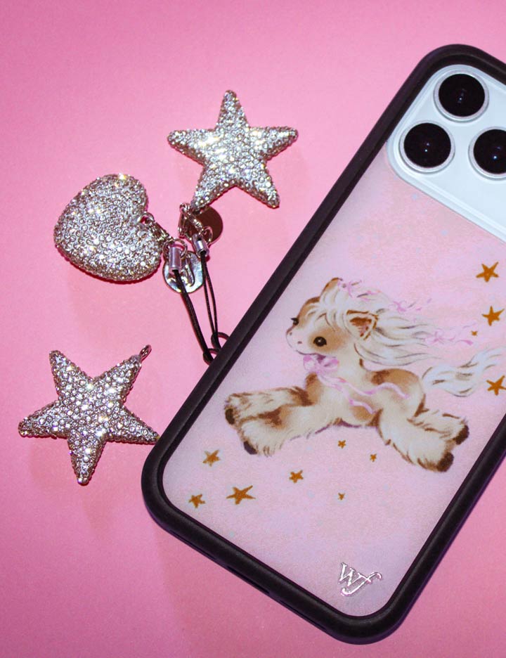 Rhinestone Star Charm | White
