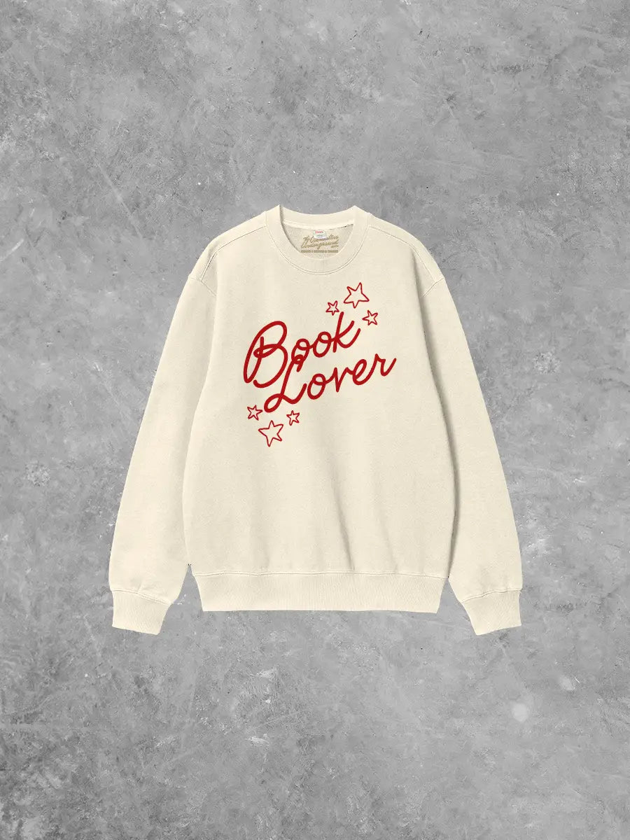Book Lover, Bookish Boxy Cotton Sweatshirt