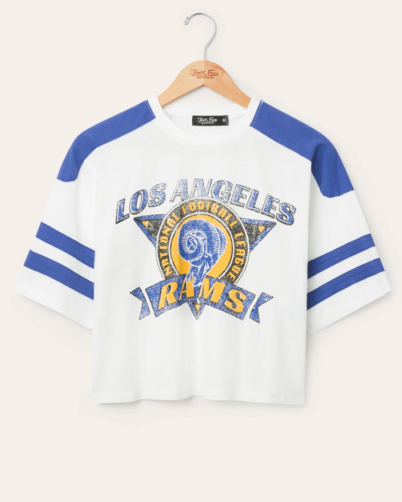 LA Rams Striped Crop Tee