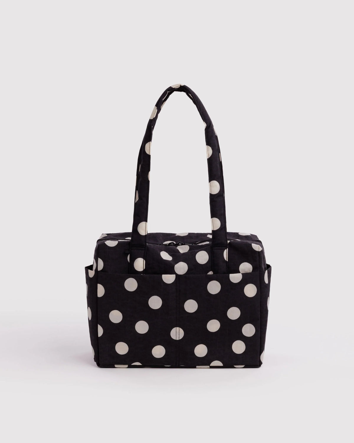 BAGGU Everyday Cloud Bag - Black and Cream Polka Dot