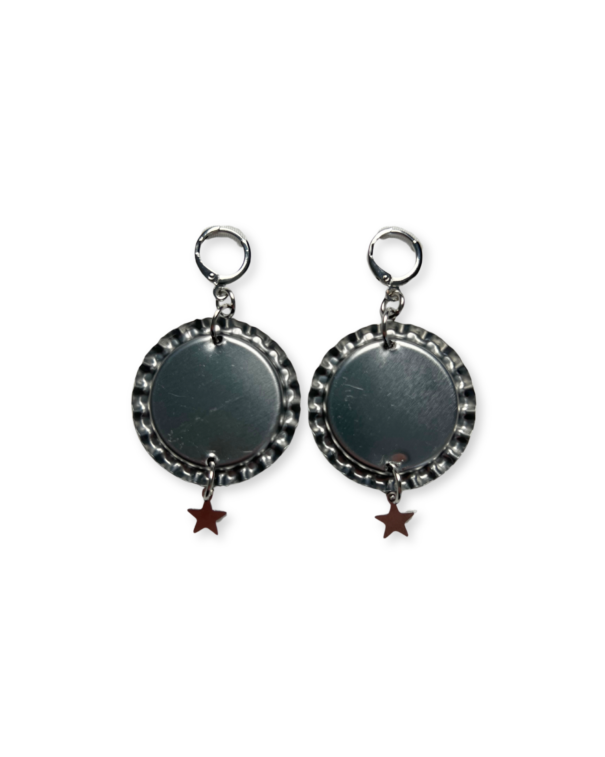 Over the Moon Dangle Earrings: Silver
