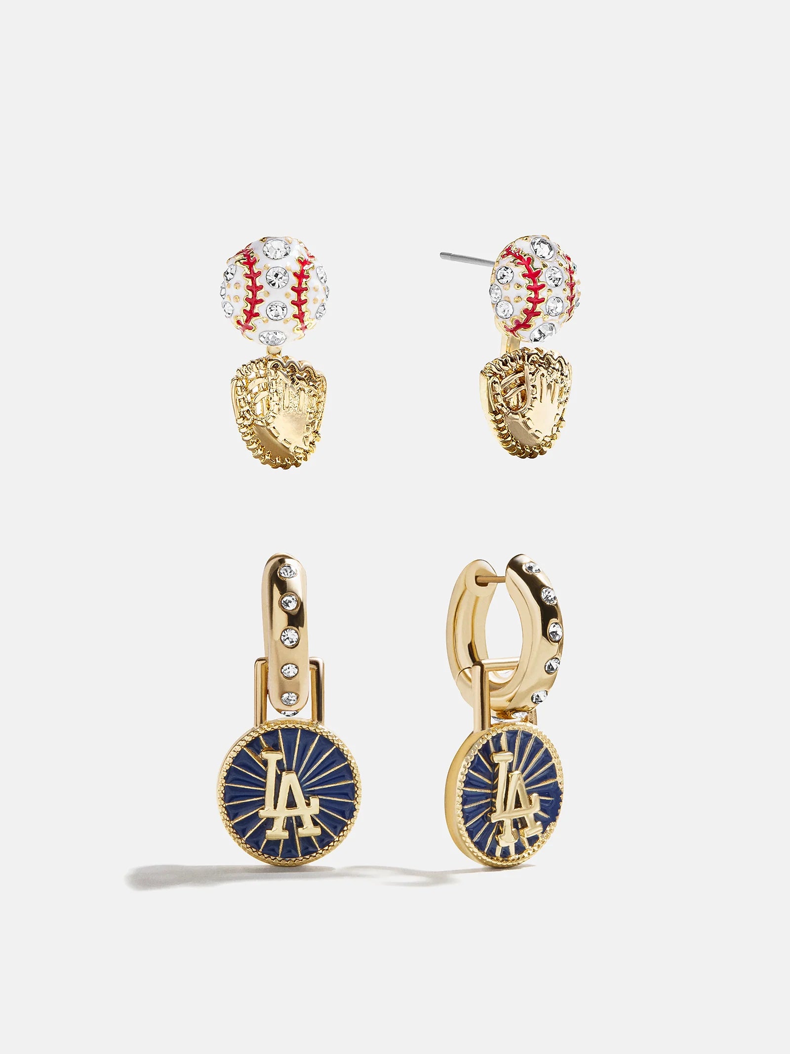 BaubleBar Dodgers Hoop Earring Set