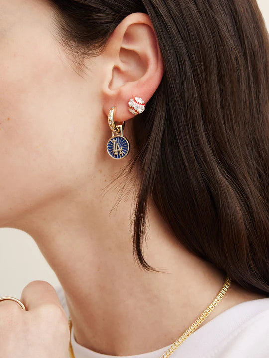 BaubleBar Dodgers Hoop Earring Set