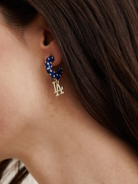 BaubleBar Dodgers Enamel Hoops