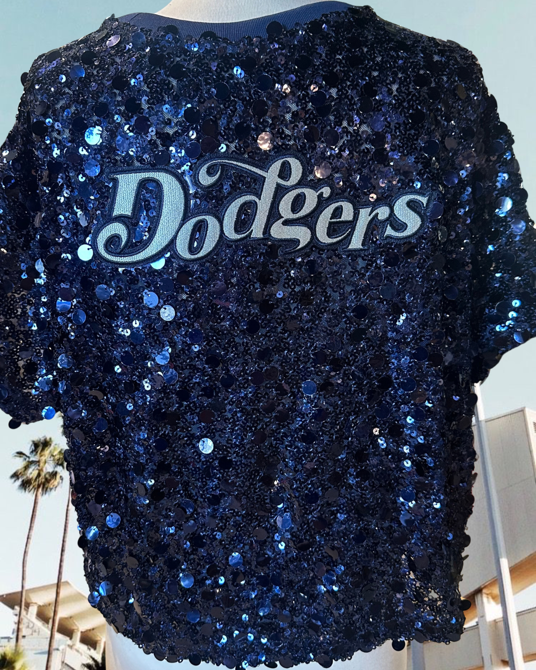 Dodgers Showtime Sequined Boxy Tee