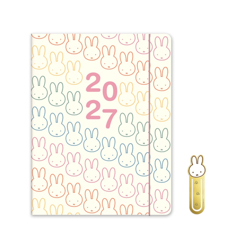2027 Miffy A Year in Color Monthly Planner w/ Enamel Charm Bookmark