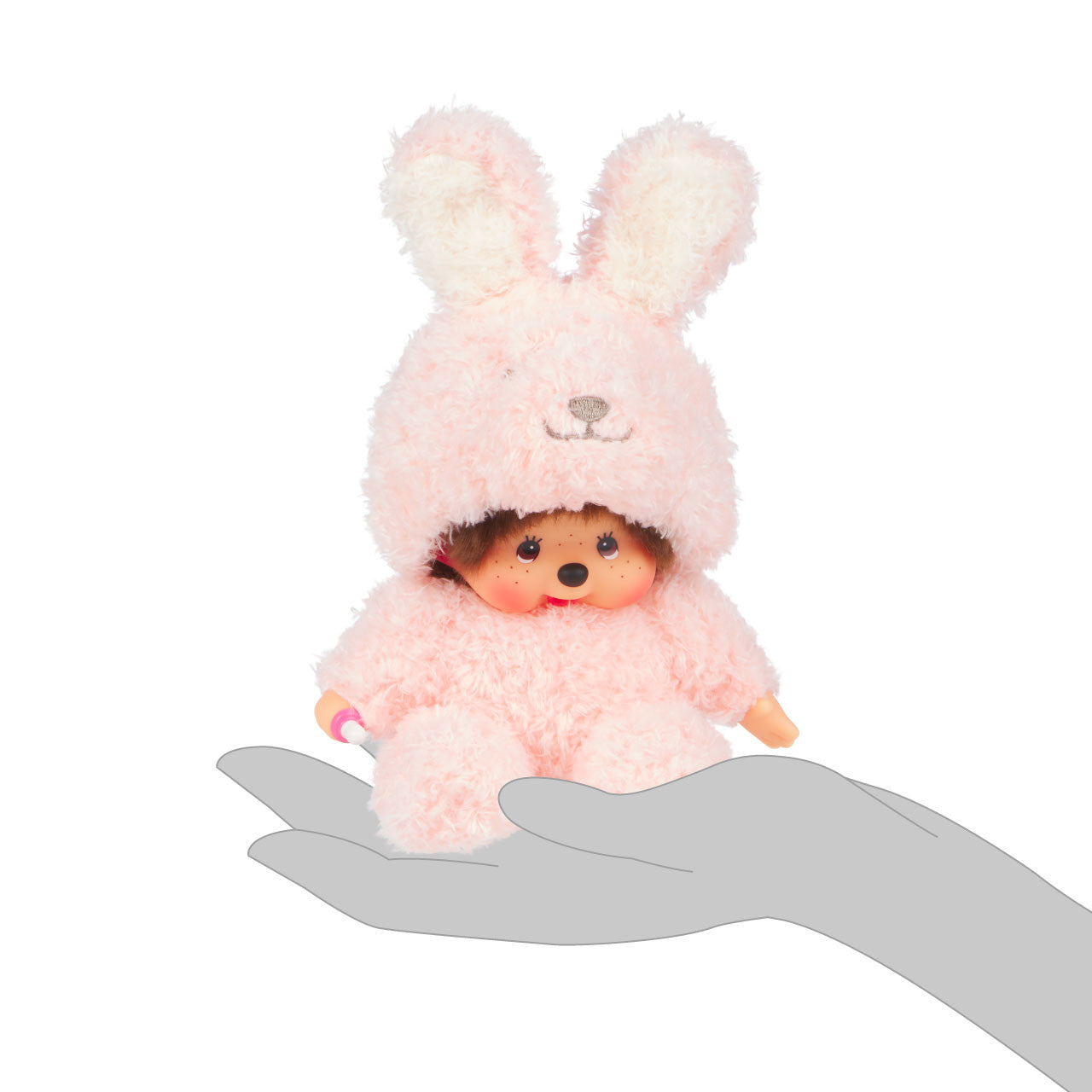 Monchhichi Sitting Fluffy Bunny