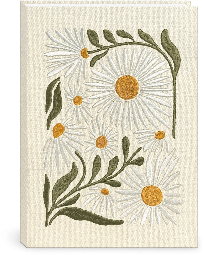 Fabric Embroidered Journal Daisy