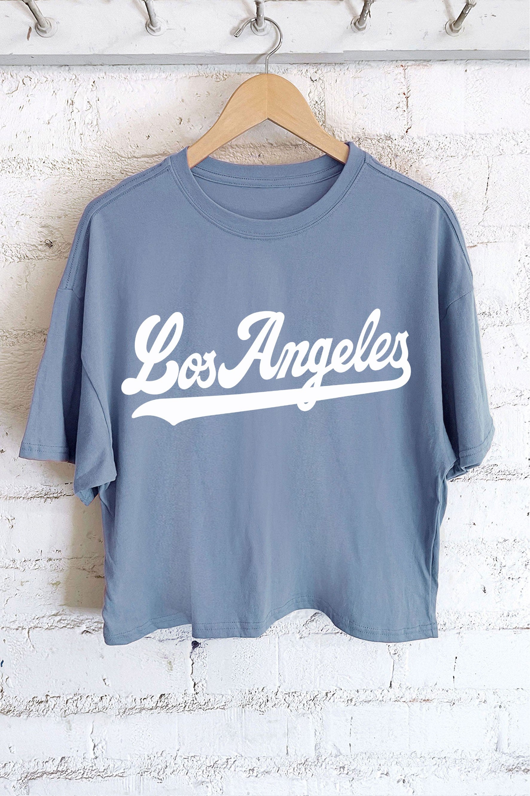 Los Angeles Puff Graphic Crop Top