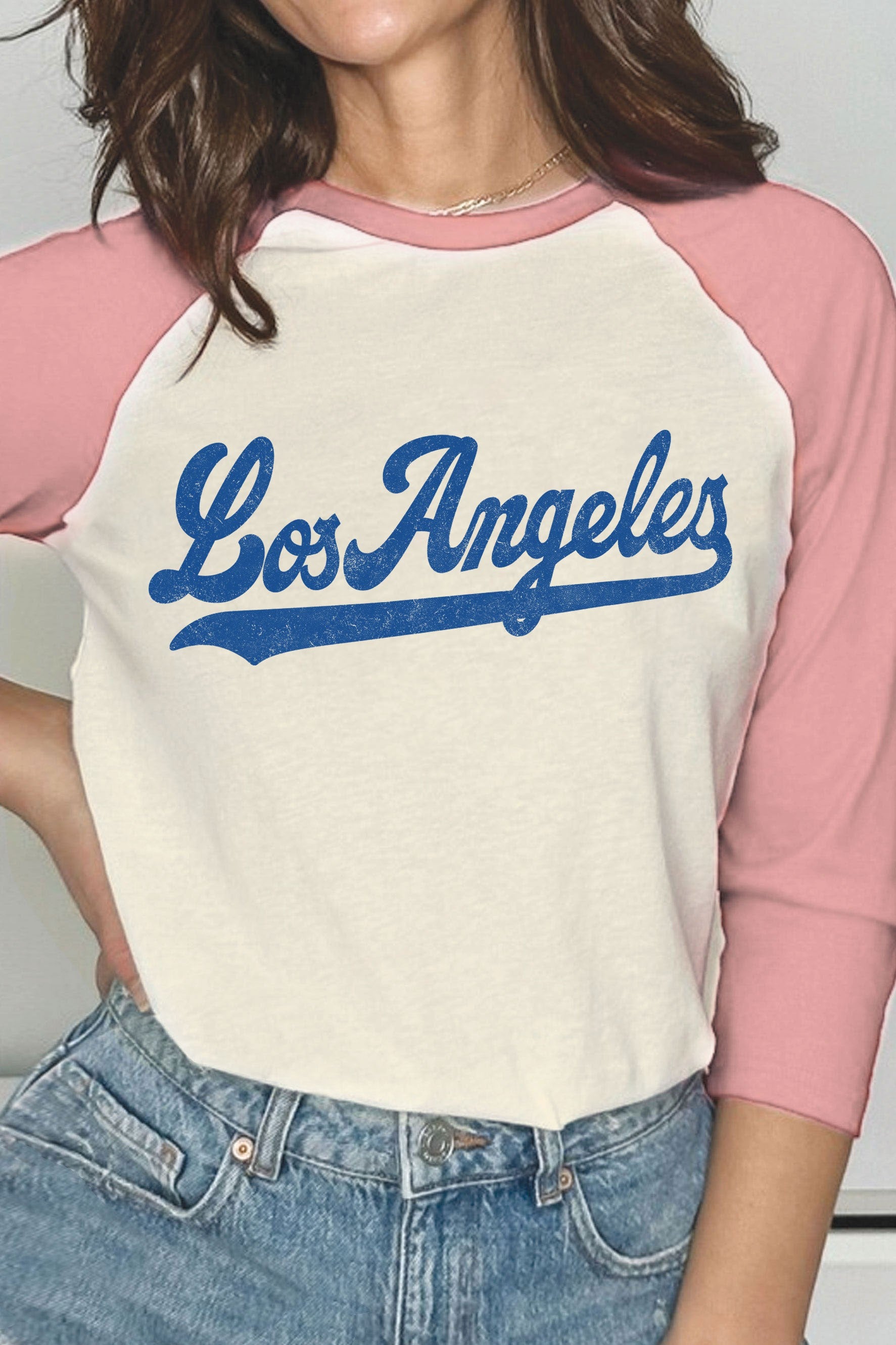 Los Angeles Graphic Raglan Long Sleeve Tee