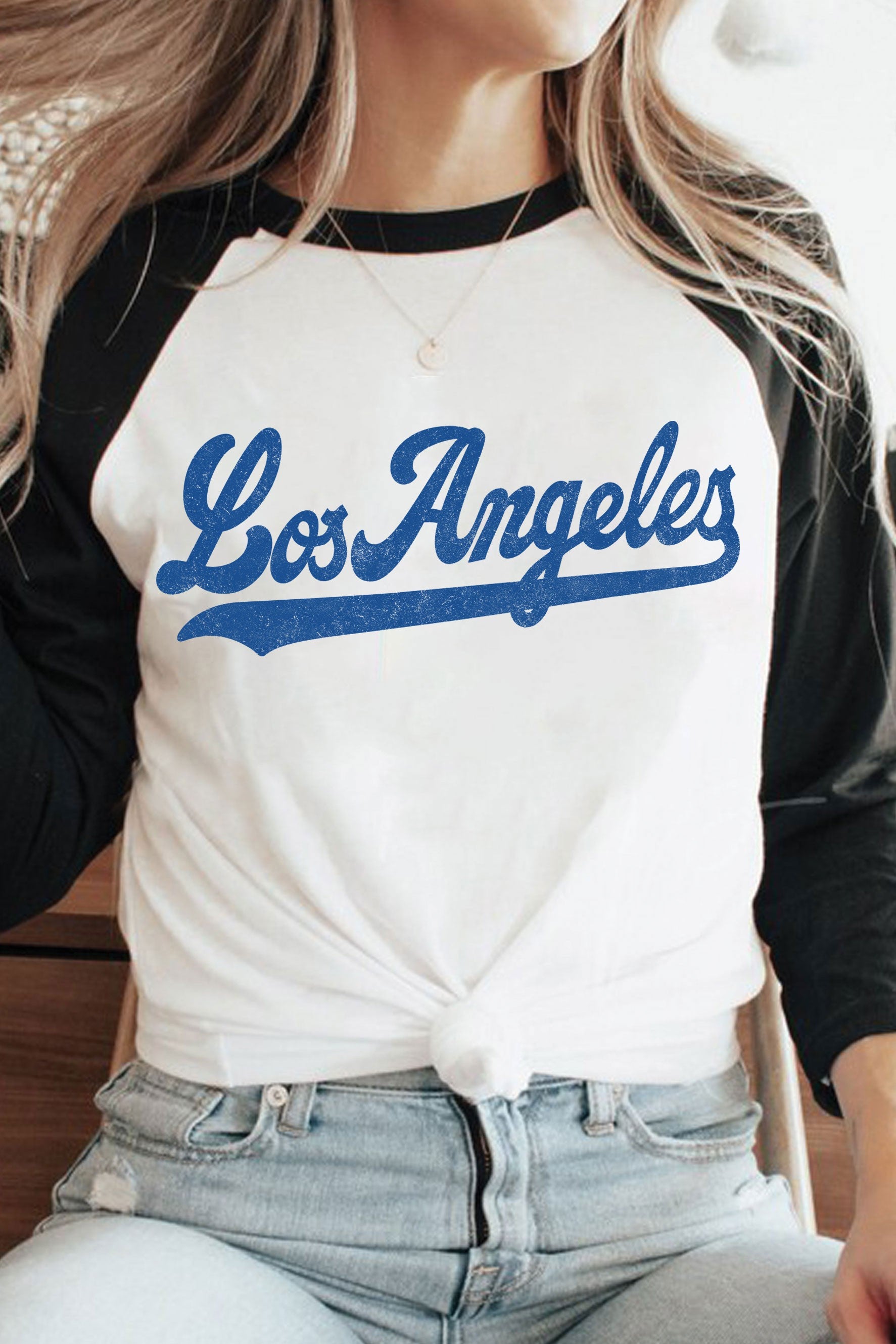 Los Angeles Graphic Raglan Long Sleeve Tee