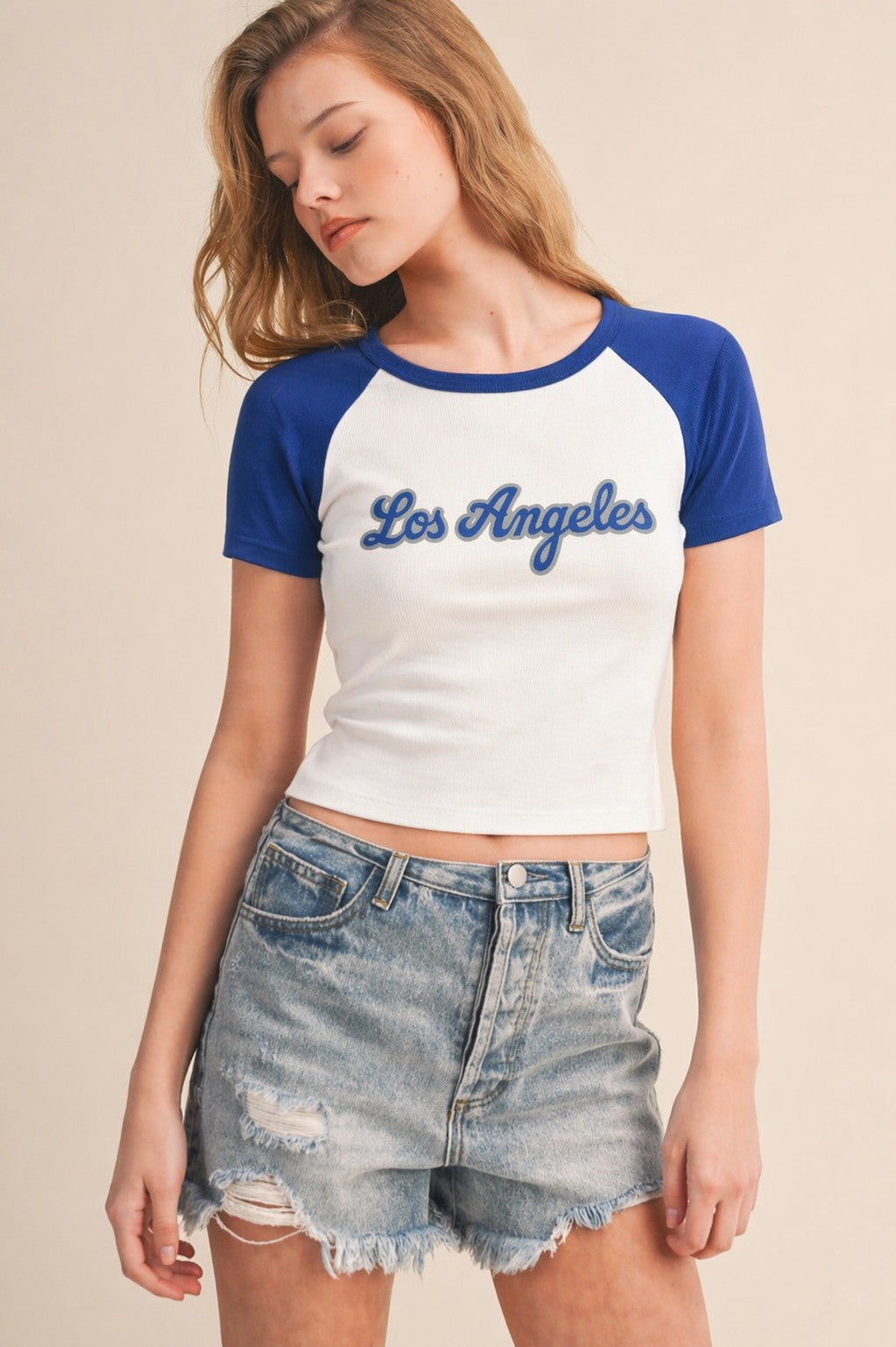 Los Angeles Raglan Baby Tee