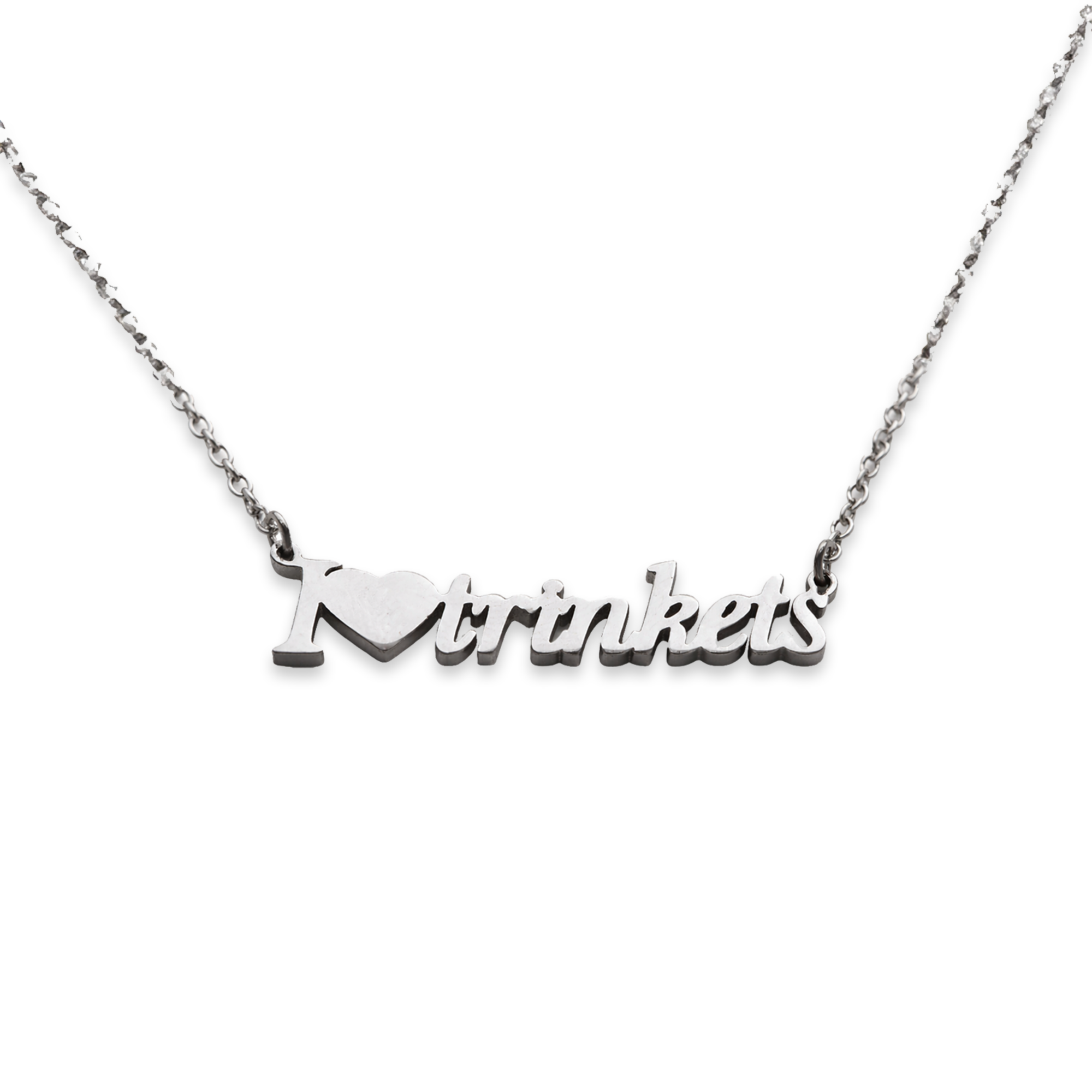 Silver "I <3 Trinkets" Necklace