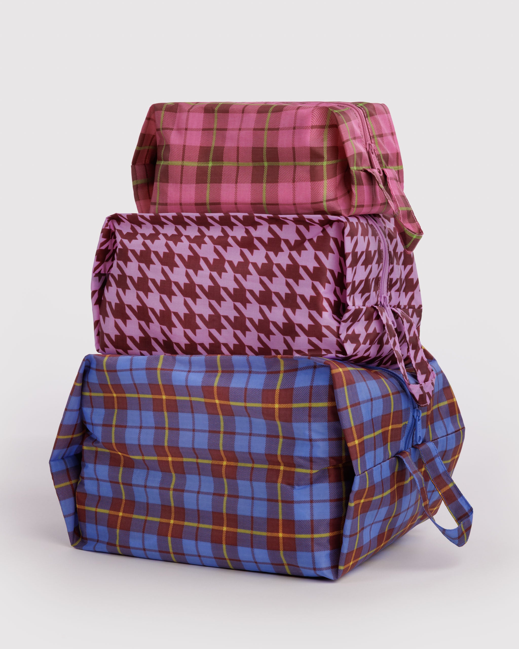 BAGGU 3D Zip Set - Check Mix