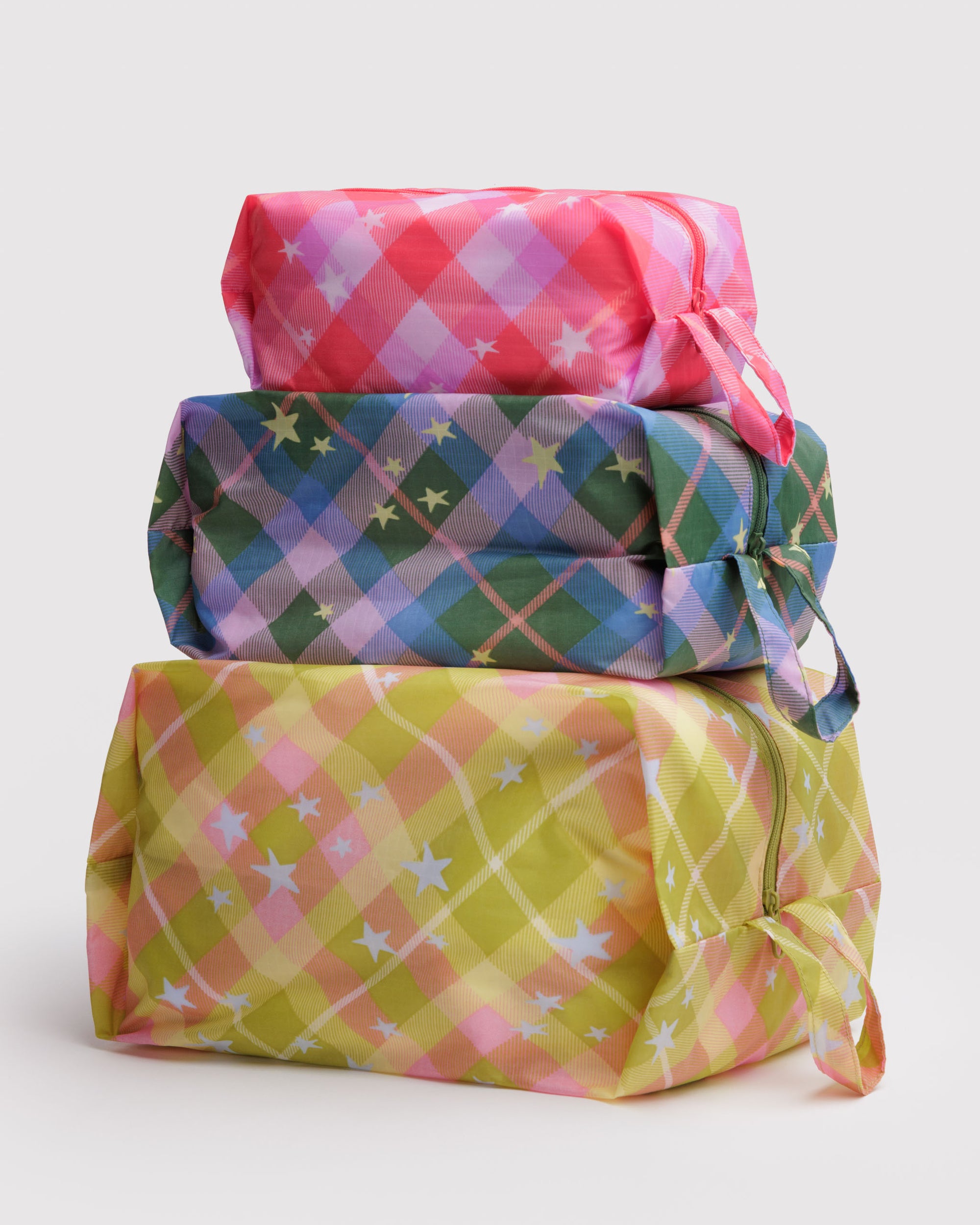 BAGGU 3D Zip Set - Star Plaid