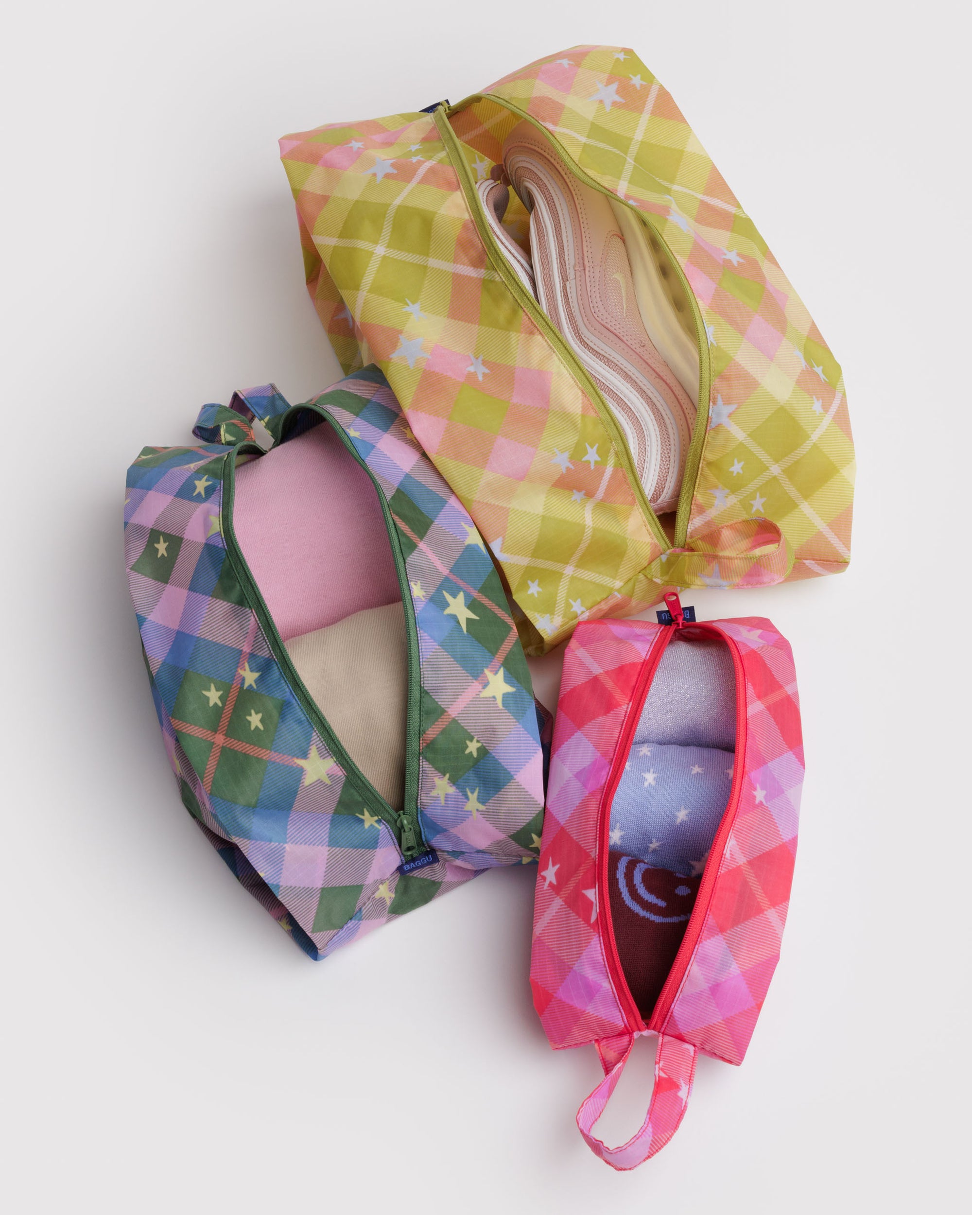 BAGGU 3D Zip Set - Star Plaid