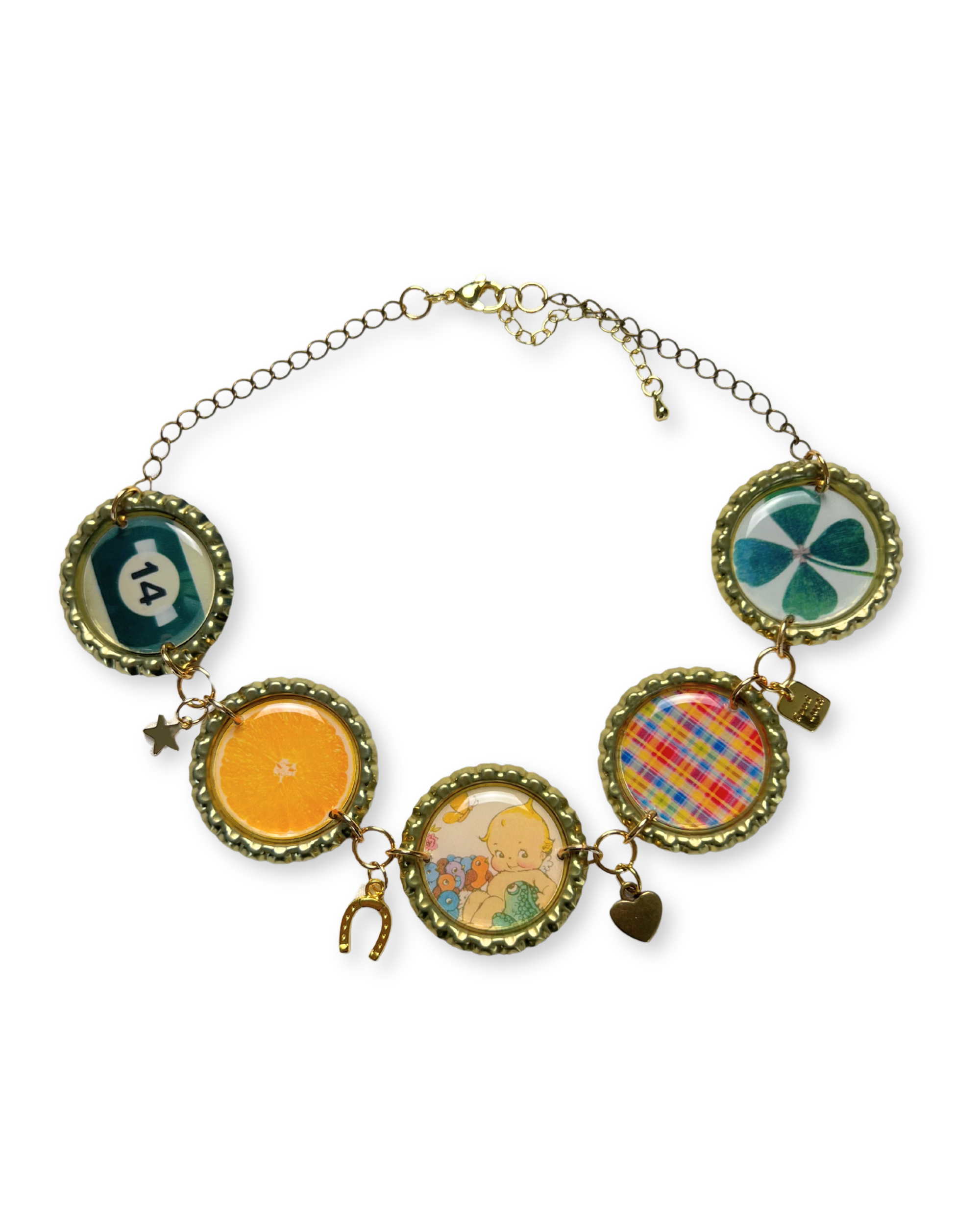 Lucky Kewpie Necklace: Gold