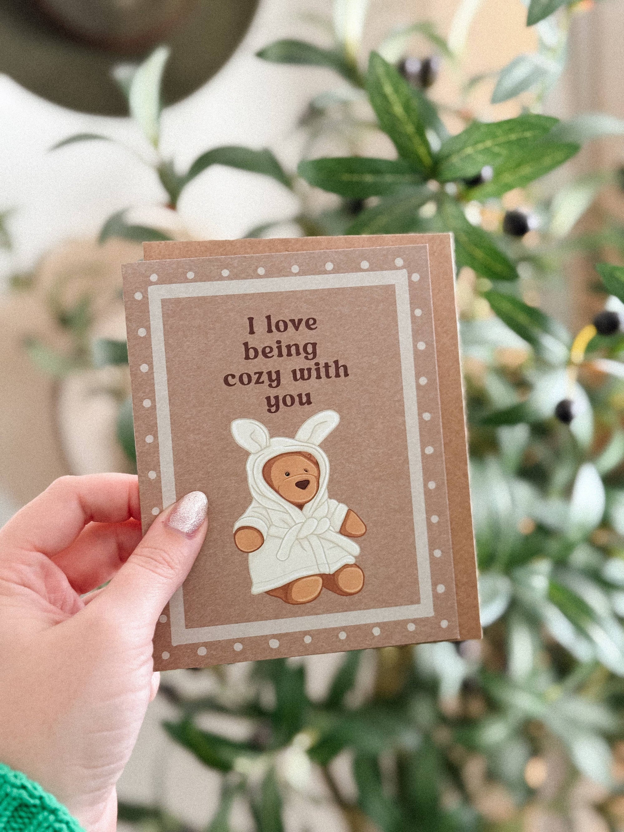Cozy With You Bear Jellycat Card