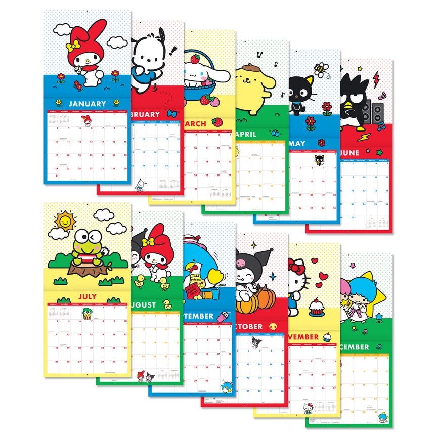 2027 Hello Kitty and Friends Wall Calendar