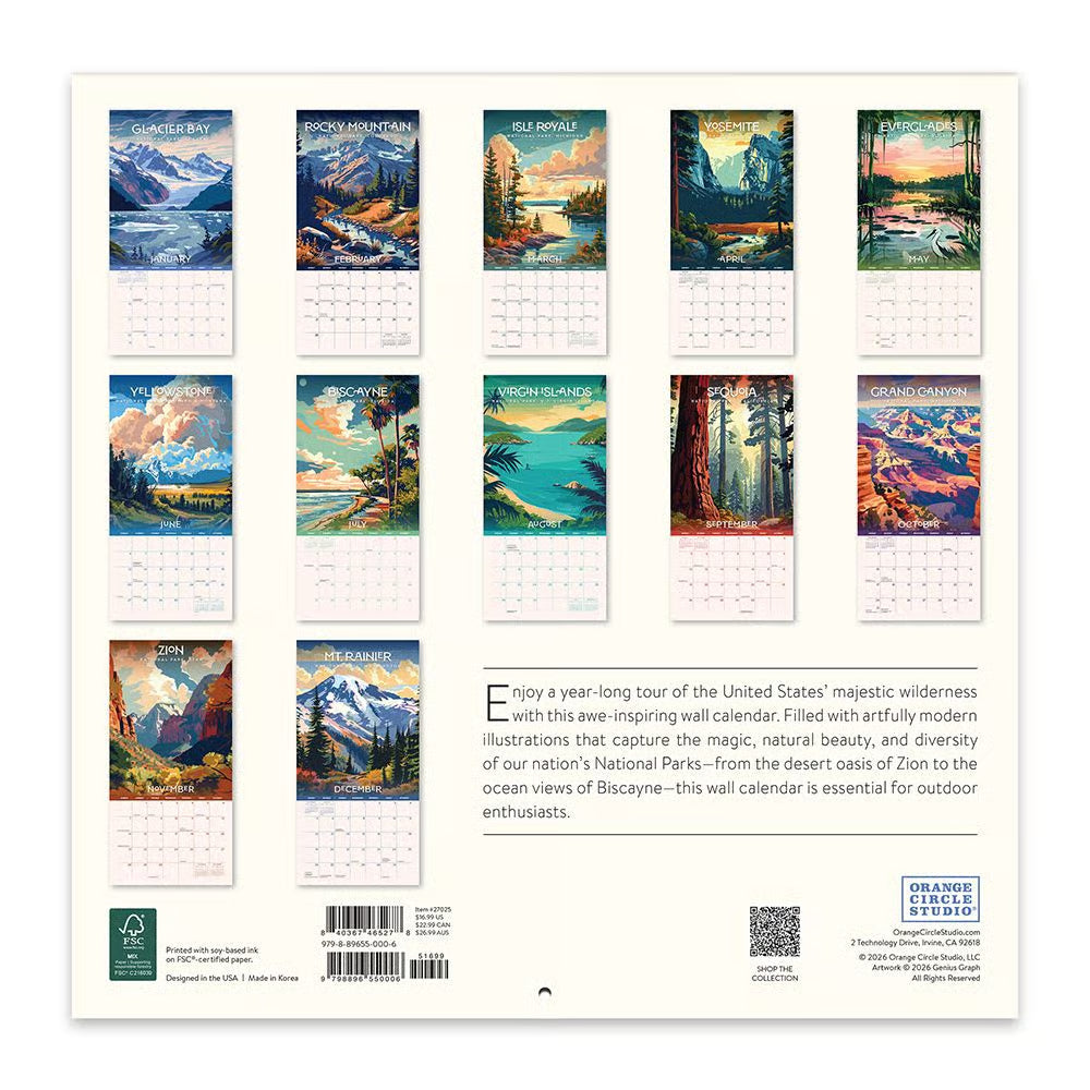 2027 National Parks Calendar