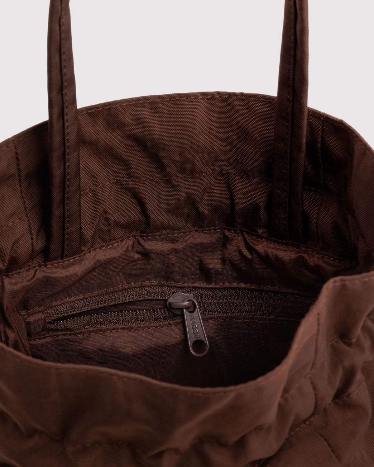 BAGGU Nylon Drawstring Bag - Coffee