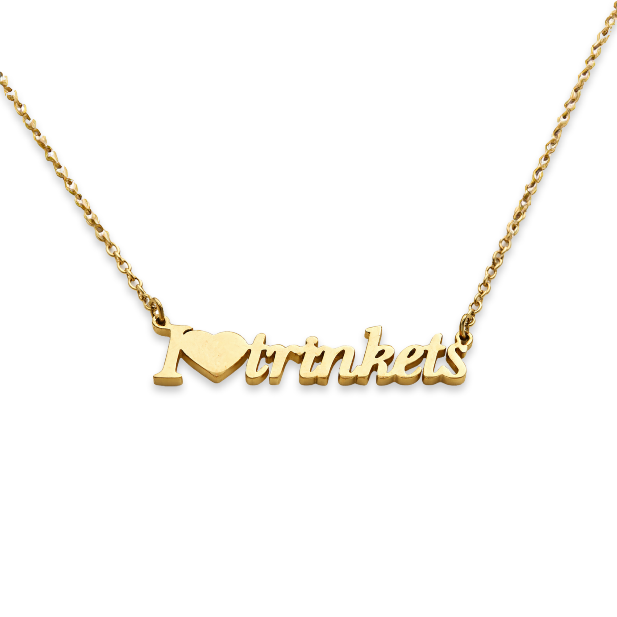 Gold "I <3 Trinkets" Necklace