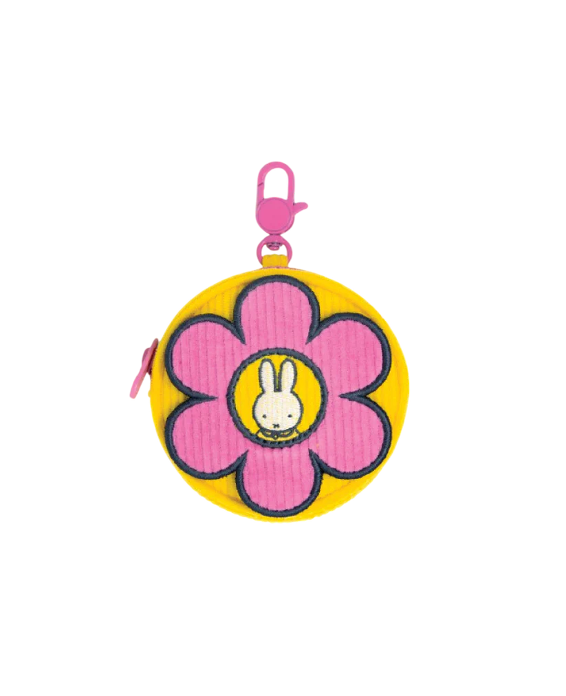 Miffy Flower Corduroy Coin Bag Charm